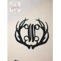 Metal Antler Initial Door Hanger 24 inch ACM Metal Deer Wall Decor Antler Initial Sign Deer Wall Decor Antler Wreath Antler Decor Deer Decor Metal Sign For Garage Man Cave QUICK SHIPPING