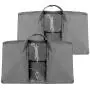 Sorbus Foldable Storage Bag Organizers, Large Clear Window & Carry Handles, Great for Clothes, Blankets, Closets, Bedrooms, and More (Gray)