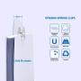 BABALA Heavy Duty Wall Hooks - Eco-Friendly Magic No-Glue Silicone Hooks Transparent Nail Free Wall Hangers Waterproof Reusable Strong Utility Hooks for Kitchen, Bathroom, Coat, Towel, Keys (Clips)