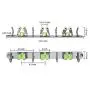 Pasking Mop Broom Holder Heavy Duty Hooks Hanger, Stainless Steel Wall Mounted Storage Organizer Screws or Self Adhesive Utility Broom Holder 3 Racks 4 Hooks for Bathroom Kitchen Closet Office Garden