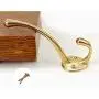 RZDEAL 4PCS 3.9 x 1.2 Brass Coat and Hat Hook(Gold) Hanging For Bath Stands Clothes Hangers Scarf Towel Cupboard Hanging Spoon