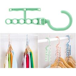 10PC Random Color Laundry Dry Rack Clothes Hanger Wardrobe Organization Windproof Home Storage Household Buckle Anti-Slip Multilayer