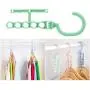 10PC Random Color Laundry Dry Rack Clothes Hanger Wardrobe Organization Windproof Home Storage Household Buckle Anti-Slip Multilayer