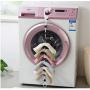 5pcs Random Color Socks Hanging Rope Sock Organizer,Multifunctional Drying Socks Lanyard Easy Clips and Locks Hangers Clothes Socks Drying