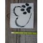 Vintage look HEART PAW PRINT LOVE dog weathered wood sign with burlap hanger antique style old time font Vintage look HEART PAW PRINT LOVE dog weathered wood sign with burlap hanger antique style old time font