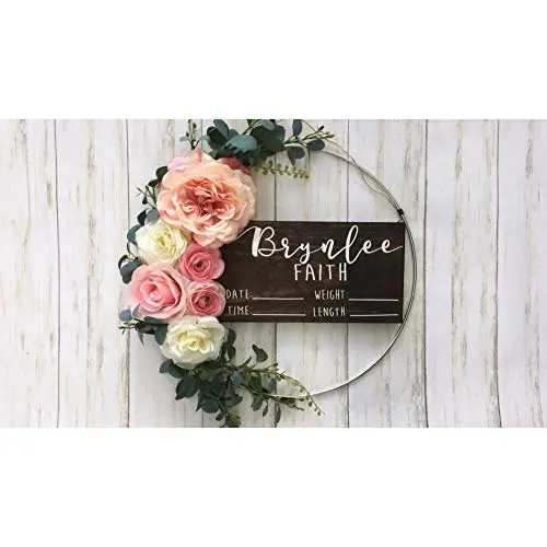 Hospital Door Hanger - Floral - Baby Girl - Shabby Chic Hospital Door Hanger - Floral - Baby Girl - Shabby Chic