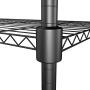 PaPafix Heavy Duty Wire Shelving Unit Garment Rack,Portable Clothes Closet Wardrobe Storage Organizer, with Hanger Bar Wheels+2 Pair Side Hooks, Black
