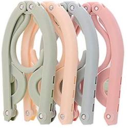 SmilerM 12 Pcs Portable Suit Clothes Hangers, Space Saving and Lightweight Foldable Clothing Hangers, Ideal for Travel & Home