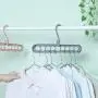 Hamkaw Hangers Closet Organizer, A Set of 3 Space Saving Hangers - Foldable - Non Slip, Eight Holes Multifunctional Magic Clothes Hanger for Heavy Clothes, Shirts Pants Dresses Coats Hamkaw Hangers Closet Organizer, A Set of 3 Space Saving Hangers - Foldable - Non Slip, Eight Holes Multifunctional Magic Clothes Hanger for Heavy Clothes, Shirts Pants Dresses Coats