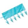 KIPB 1pc Bathroom Racks Cloth Hanger Clothespin Travel Portable Folding Cloth Socks Drying Hanger with 6 Clips(Random Color)