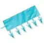 KIPB 1pc Bathroom Racks Cloth Hanger Clothespin Travel Portable Folding Cloth Socks Drying Hanger with 6 Clips(Random Color)