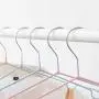 PeiQiH 30-Pack Kids Childrens Clothes Hangers, Heavy Duty Metal Rubber Coating Not-Slip Notched Durable Coats Hangers for Jacket Shirt-Pink 29.5x18.5cm