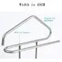 COAT RACK, Office Bedroom Living Room Hanging Bag Clothes Rack, Floor Hanger, Silver, Small Footprint, Thick Tubing, Lightweight and Stable