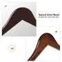 SONGMICS Hangers, 20 Pack Solid Wood Hangers, Smooth Finish, Human Shoulder Design, Brown UCRW05K-20 SONGMICS Hangers, 20 Pack Solid Wood Hangers, Smooth Finish, Human Shoulder Design, Brown UCRW05K-20