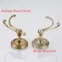 BigBig Home Robe Hook Antique Brass Double Towel Hook, Vintage Style Coat Clothes Hanger with Braiding Carvings for Wardrobe Bathroom Bedroom, Wall Mounted BigBig Home Robe Hook Antique Brass Double Towel Hook, Vintage Style Coat Clothes Hanger with Braiding Carvings for Wardrobe Bathroom Bedroom, Wall Mounted