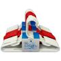 Set of 30 Children Plastic Hanger Assorted Colors,White, Red,Light Purple,Dark Blue, Kids Tubular Hangers 11.5" Wide, USA Made