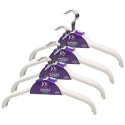 Joy Mangano Hangers (40 Pack) White Huggable Hangers, Non Slip Velvet Hangers, Space Saving Hangers, Clothes Hangers Bulk