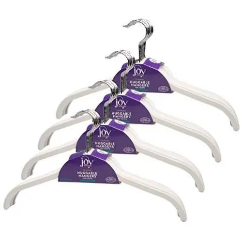 Joy Mangano Hangers (40 Pack) White Huggable Hangers, Non Slip Velvet Hangers, Space Saving Hangers, Clothes Hangers Bulk Joy Mangano Hangers (40 Pack) White Huggable Hangers, Non Slip Velvet Hangers, Space Saving Hangers, Clothes Hangers Bulk