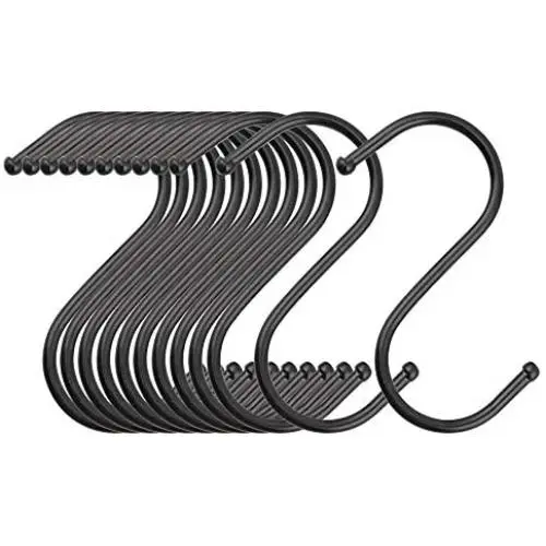 LOYMR 20 Pack 3.3 Inches Heavy Duty S Hooks Hanging Hangers Pan Pot Holder Rack Hooks for Spoons Pans Pots Utensils Clothes Bags Towels Plants etc LOYMR 20 Pack 3.3 Inches Heavy Duty S Hooks Hanging Hangers Pan Pot Holder Rack Hooks for Spoons Pans Pots Utensils Clothes Bags Towels Plants etc
