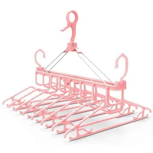 EvaroFly Multipurpose Portable Folding Hanger, Save Space Storage Clothes Hanger, Travel -Pink 53x41x40cm EvaroFly Multipurpose Portable Folding Hanger, Save Space Storage Clothes Hanger, Travel -Pink 53x41x40cm