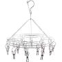 Clothes Hangers Decorative, Clothes Hangers Bulk Laundry Hanger Clothes Drying Clip Holder Underwear Bra Socks Airer Rack, Material Stainless steel