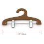 Koobay 12Pack 26CM Quality Eco Paper Cardboard Adjustable Clips Baby Kids Pants Clothes Hangers