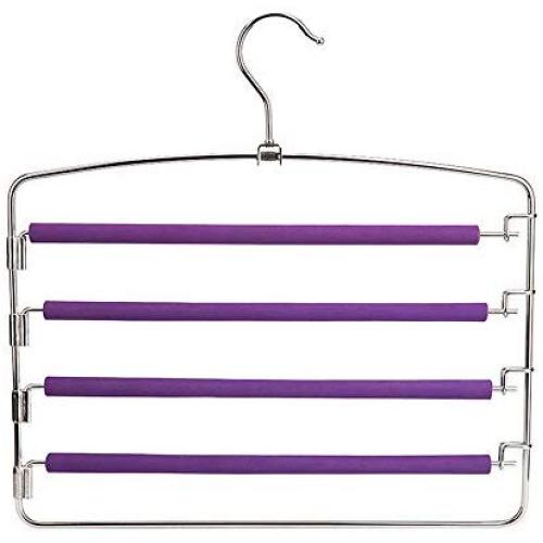 WUSHIYU-home Suit Hangers Clothes Pants Pant Slack Hangers Swing Arm Hangers-Multi Layers Pants Hangers Closet Storage for Pants Jeans Scarf Hanging (Color : Purple) WUSHIYU-home Suit Hangers Clothes Pants Pant Slack Hangers Swing Arm Hangers-Multi Layers Pants Hangers Closet Storage for Pants Jeans Scarf Hanging (Color : Purple)