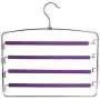 Standard Hangers Clothes Pants Pant Slack Hangers Swing Arm Hangers-Multi Layers Pants Hangers Closet Storage For Pants Jeans Scarf Hanging meeting the needs of normal use ( Color : Purple )