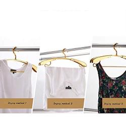 Clothes hanger QFFL Telescopic Hanger Aluminum Alloyhanger 5 Strong Heavy Duty Coat Hangers for Suit, Trouser Etc Garment Gold, Silver,410x178mm/16.1x70 Inch Hangers (Color : Silver)