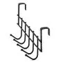 Ruiling 2-Pack 5 Hook Over the Cabinet Door Hanger Organizer, Black 5 Hooks Hanger Rack Organizer - for kitchen Home Office, Hanger Coats, Hats, Towels, More Use