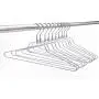 10 Quality Metal Hangers, Swivel Hook, Stainless Steel Heavy Duty Wire Clothes Hangers (10, Standard - 17 10 Quality Metal Hangers, Swivel Hook, Stainless Steel Heavy Duty Wire Clothes Hangers (10, Standard - 17