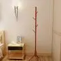 Decdeal Wooden Coat Rack Tree with 8 Hook - Standing Coat Rack Hat Hanger Stand for Clothes Suits Accessories, 4 Color