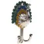 MonkeyJack Retro 3D Design 1 Pair Peacock Double Metal Clothes Towel Bag Wall Hanger DIY Hook - Gold