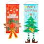 STOBOK Christmas Hanging Decoration Xmas Tree Wreath Ornament Cloth Outdoor Indoor Merry Christmas Door Hanger Porch Sign Holiday Party Supplies (Random Style)