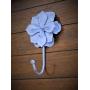 Flower Wall Hook/Cottage Metal Hanger/Bathroom Towel Hook/French Lilac or Pick Color/Coat Hanger/Keys, Necklaces, Headbands Holder