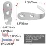 uxcell 10pcs Wall Hooks Stainless Steel Wall Mounted DIY Coats Prong Robe Hooks Clothes Hanger Holder with Screws