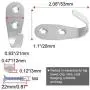 uxcell 6pcs Wall Hooks Stainless Steel Wall Mounted DIY Coats Prong Robe Hooks Clothes Hanger Holder with Screws