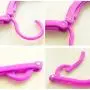 Folding Hanger,Portable Folding Clothes Hanger, Lightweight,Extra-Large Load-Bearing, Foldable,Non-Slip, Travel,Home,Gift Pack Of 8 (Random Color)