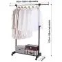 Leaflai Clothes Garment Rack Standard Rod with Wheels and Grid on The Base Heavy-Duty Clothing Rack Adjustable Rolling Extendable Hanging Rail Bottom Storage Shelf with mesh Black Easy to Assemble Leaflai Clothes Garment Rack Standard Rod with Wheels and Grid on The Base Heavy-Duty Clothing Rack Adjustable Rolling Extendable Hanging Rail Bottom Storage Shelf with mesh Black Easy to Assemble