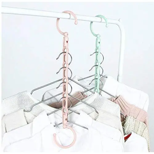 10pcs Random Color Space Saving Coat Hanger,Windproof Clothes Hanger Folding Rotating Hook Closet Hangers 10pcs Random Color Space Saving Coat Hanger,Windproof Clothes Hanger Folding Rotating Hook Closet Hangers