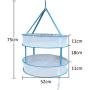 MOWANG Portable Folding Drying Rack Hanging Clothes Laundry Hangers Dryer Net For Underwears Women Lingerie Woollen Sweater Baby Garments (#1)