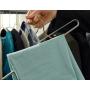 Mawa by Reston Lloyd Trouser Series Non-Slip Space-Saving Clothes Hanger with Single Rod for Pants, Style KH/1, 1-Each, Silver