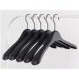 Black Thick Wide Shoulder Plastic Clothes Hanger for Coats Jacket and Fur (10 Pieces/Lot)