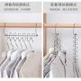 Yizhichu1990 Hanging Clothes Hanger Organizer Rack, Sturdy Stainless Steel Clothes Caddy Hangers Storage Rack Holder Stacker for Wardrobe Closet & Room Tidier Laundry Rooms Drying Rack,Save Space (1)