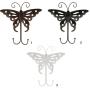 joyMerit Cute Butterfly Wall Door Mounted Clothes Bag Dual Hook Hanger Holder - Black