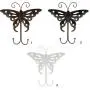 joyMerit Cute Butterfly Wall Door Mounted Clothes Bag Dual Hook Hanger Holder - Black joyMerit Cute Butterfly Wall Door Mounted Clothes Bag Dual Hook Hanger Holder - Black