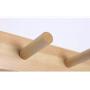 Jiyaru Wooden Coat Rail Rack Hook Wall Mounted Clothes Hanger Hat Holder Burlywood