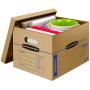 Bankers Boxes SmoothMove Classic Moving Boxes, Tape-Free Assembly, Easy Carry Handles, Small, 15 x 12 x 10 Inches, 5 Pack (7714902)