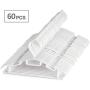 ilauke 60 Pack Non-Slip White Tubular Childrens Hangers 12 Inch for Kids Baby Infant Toddler with Plastic Hanger Straps