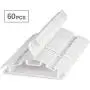ilauke 60 Pack Non-Slip White Tubular Childrens Hangers 12 Inch for Kids Baby Infant Toddler with Plastic Hanger Straps